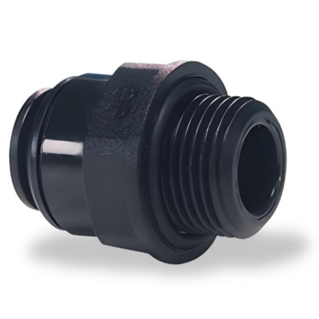 Terminal recto john guest 12 mm con racor de rosca macho 3/8"