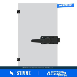 Cerradura puerta redonda negra Ø93 mm apertura derecha