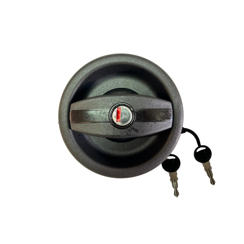 Cerradura puerta redonda negra Ø93 mm apertura derecha