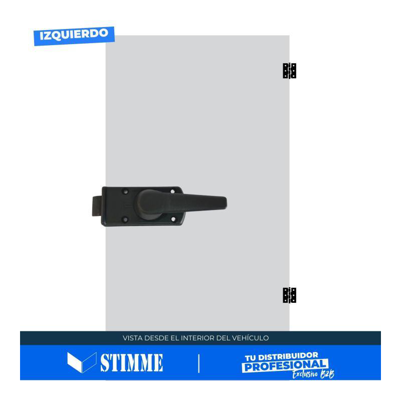 Cerradura puerta redonda negra Ø93 mm apertura izquierda