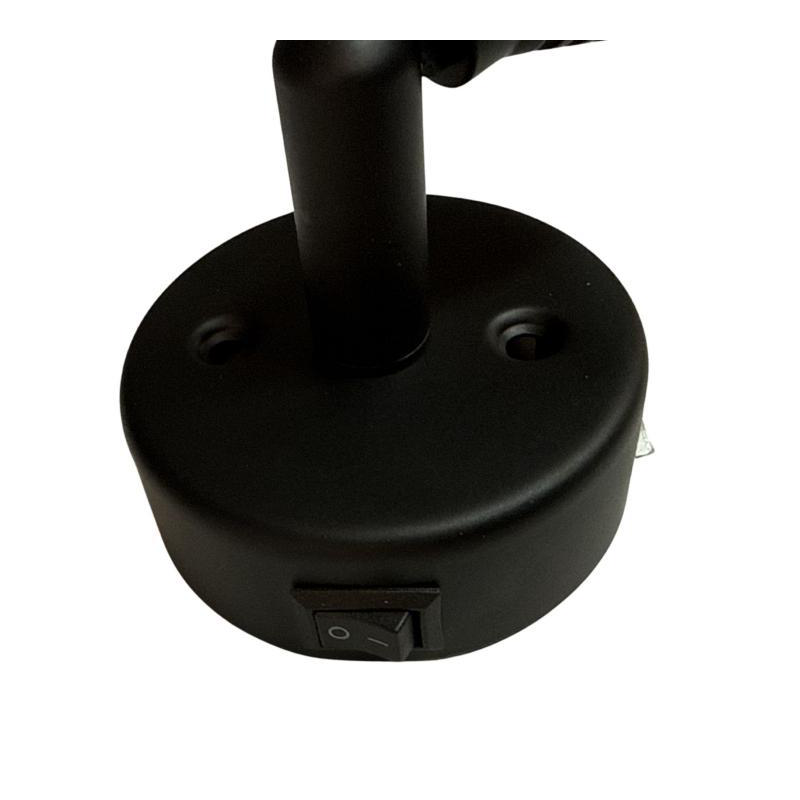 Foco de pared led negro con usb c