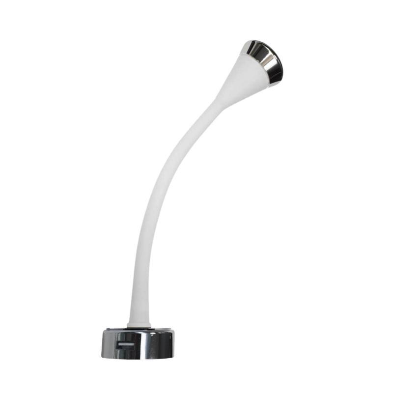 Foco blanco /cromo flexible con toma usb