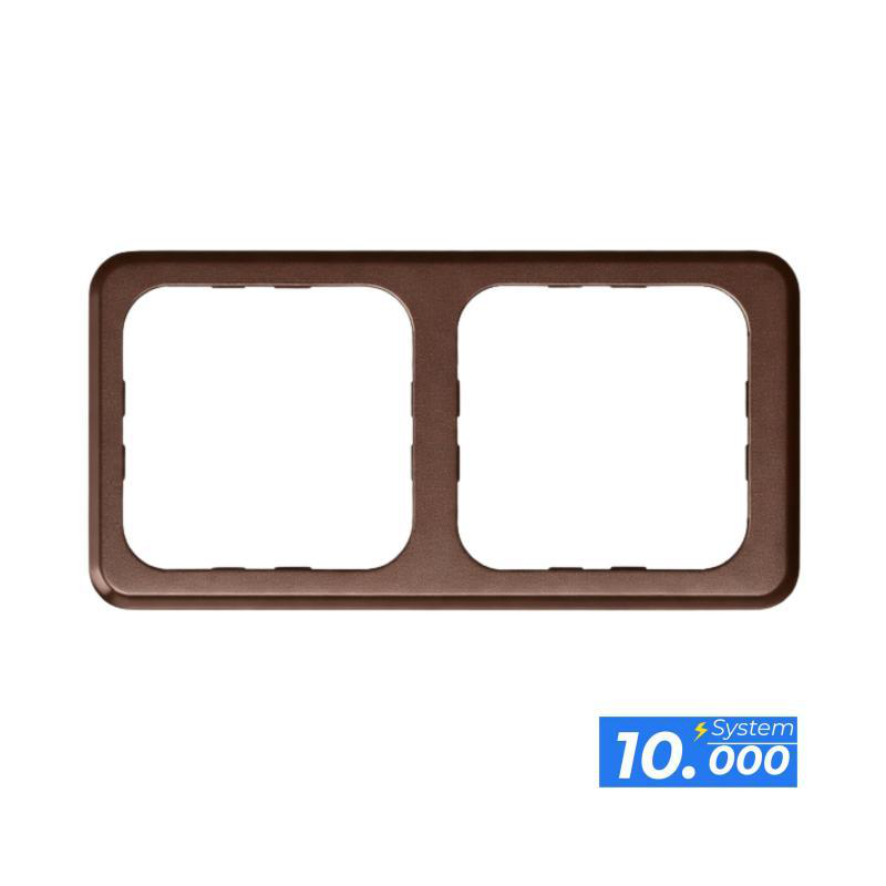 Marco doble marron (sistema 10.000)