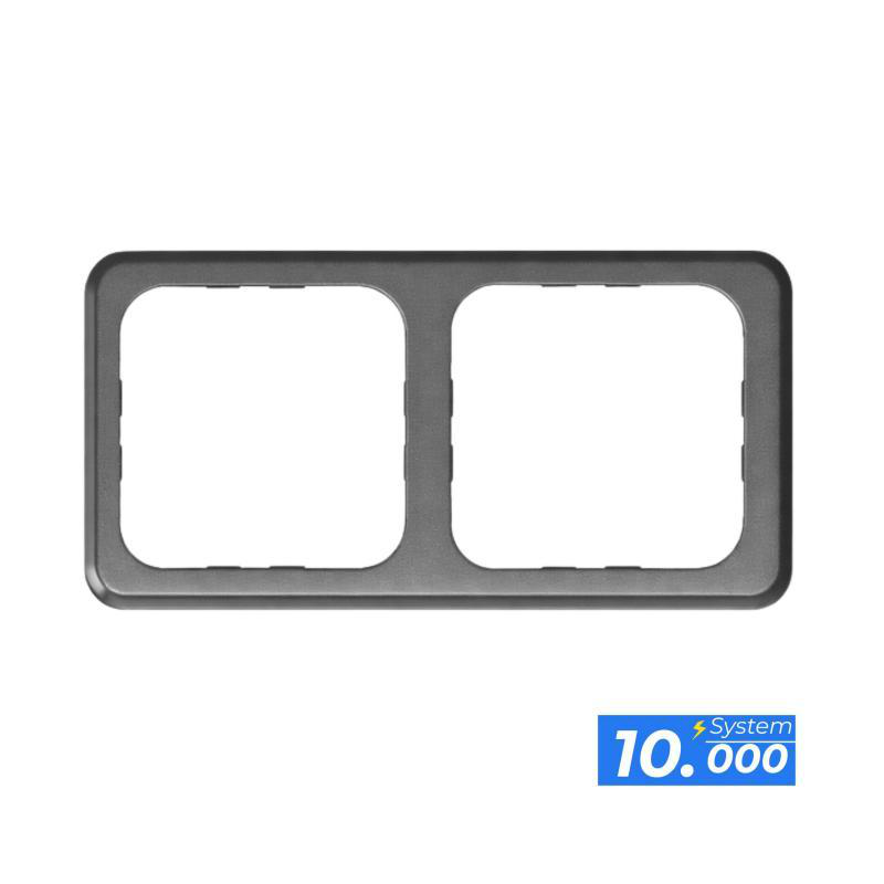 Marco doble gris oscuro (sistema 10.000)