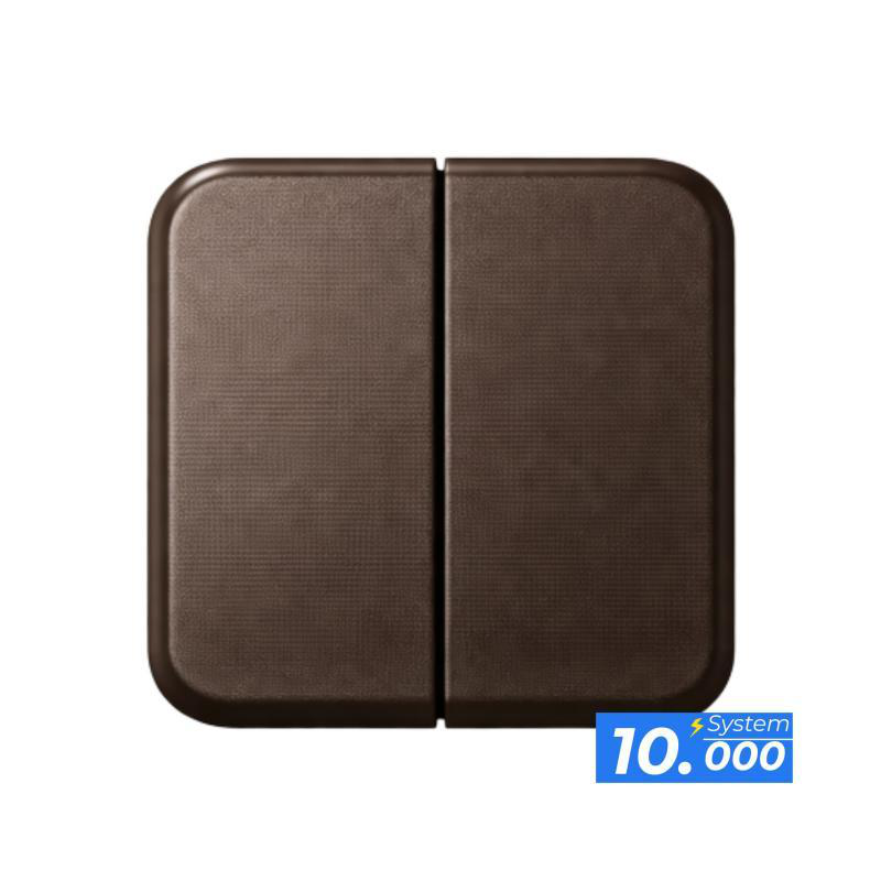 Pulsador doble interruptor marrÓn (sistema 10.000)