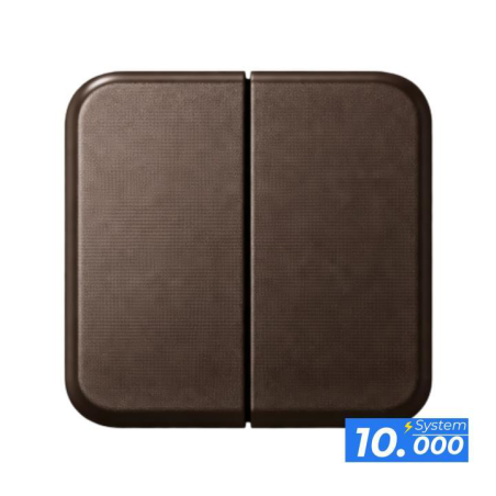 Pulsador doble interruptor marrÓn (sistema 10.000)