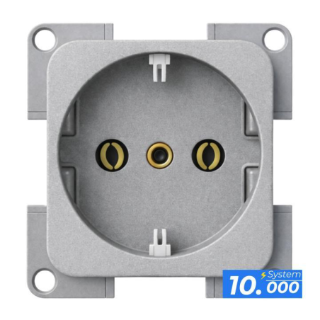 Enchufe 220v gris (serie 10.000)