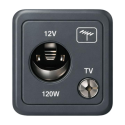 Fahrzeugsteckdose 12v und antenne dunkelgrau