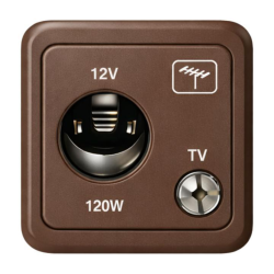 12v.c.+ antena brown socket