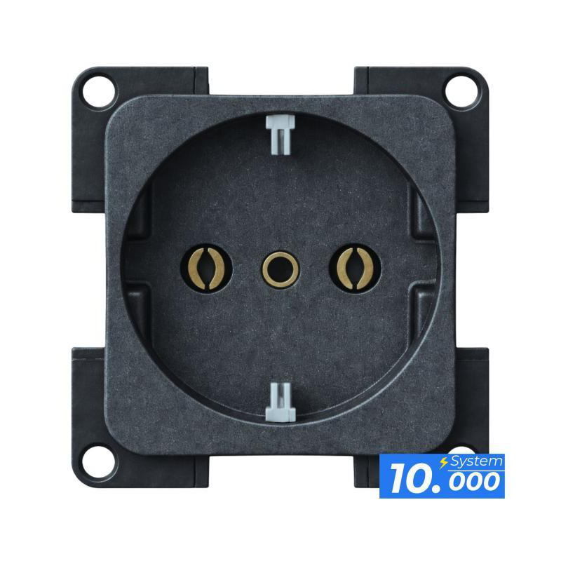 Enchufe 220v negro (serie 10.000)