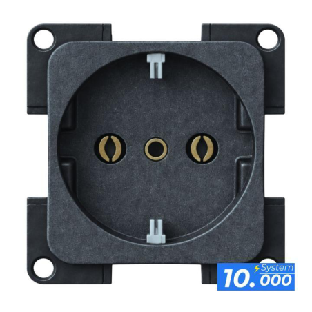 Enchufe 220v negro (serie 10.000)