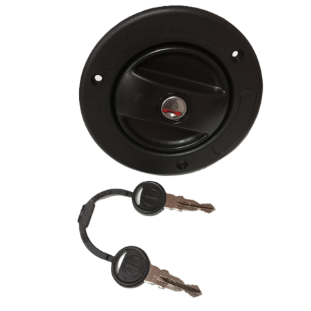 External water intake Ø40 with plug. black