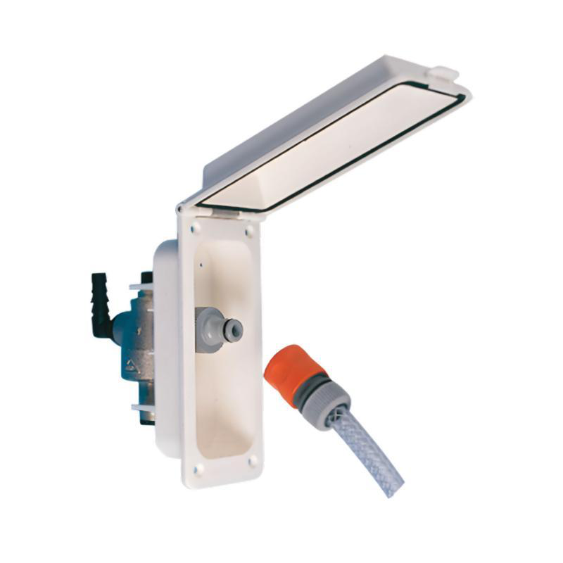 External water intake with pressure regulator