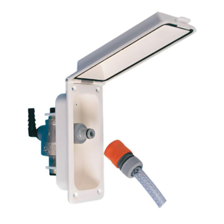 External water intake with pressure regulator