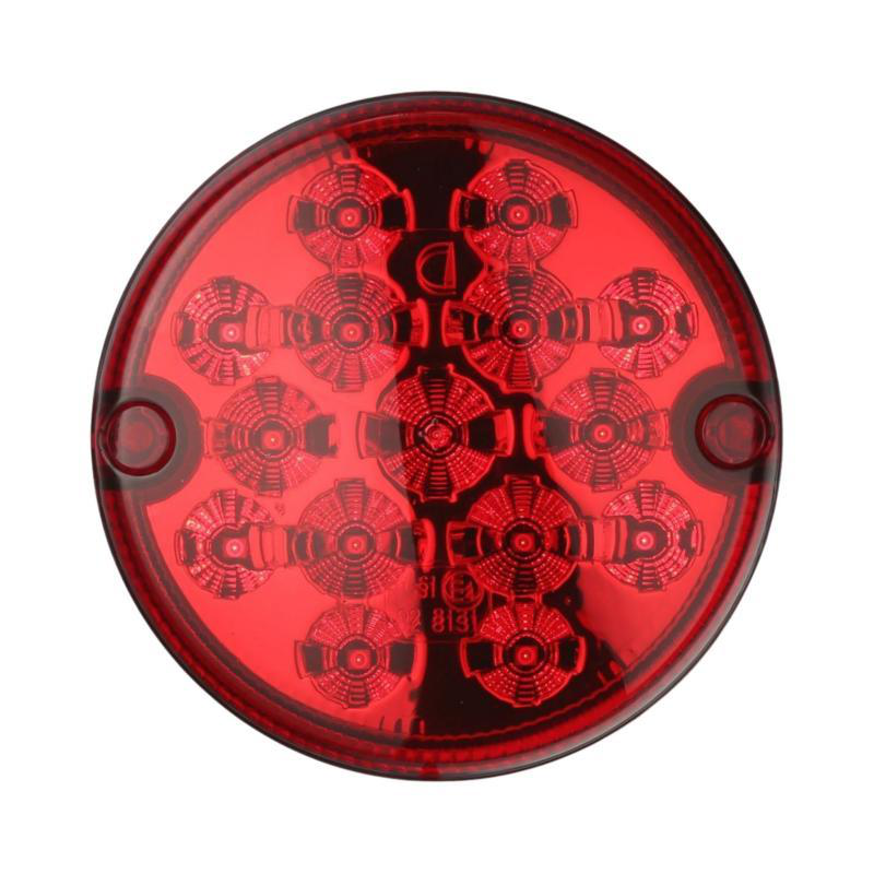 Pilot bremslicht / positionslicht 12/24 v rote linse (Ø 95 x 32 mm)