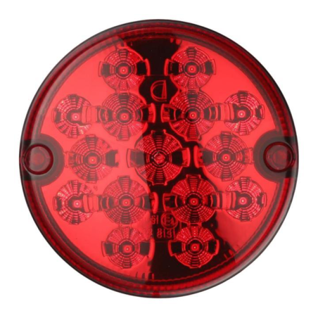 Pilot bremslicht / positionslicht 12/24 v rote linse (Ø 95 x 32 mm)
