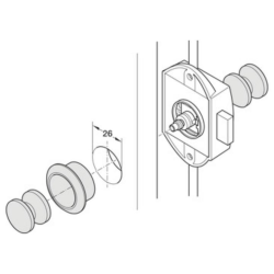 Anillo niquel mate botÓn pulsador Ø23 mm tablero 19 mm