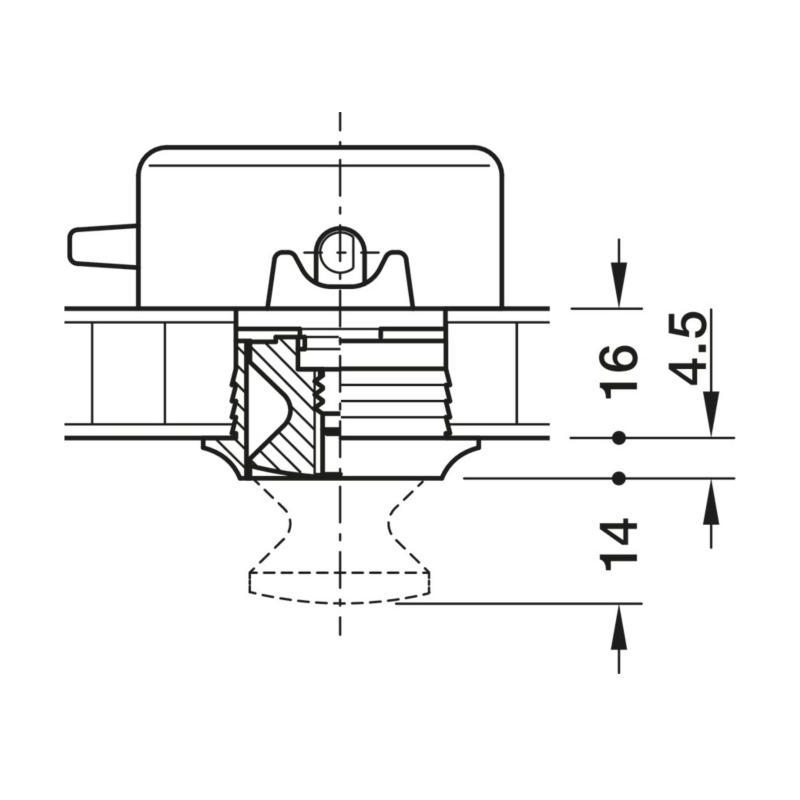Anillo marron botÓn pulsador Ø23 mm tablero 16 mm