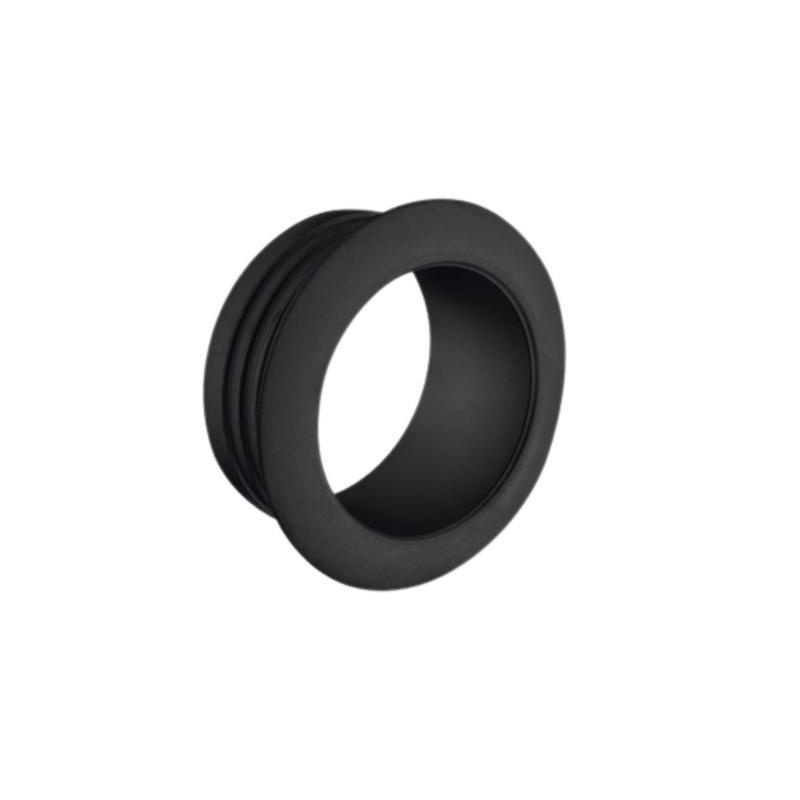 Anillo negro mate mini botÓn pulsador Ø16 mm tablero 16 mm