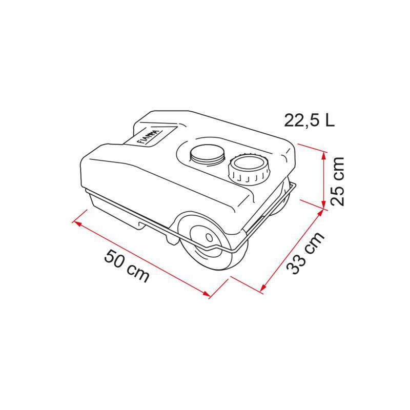 Roll tank 23l 23w agua sucia