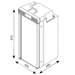 Nevera de puerta 90l dometic rc 10.4t 90