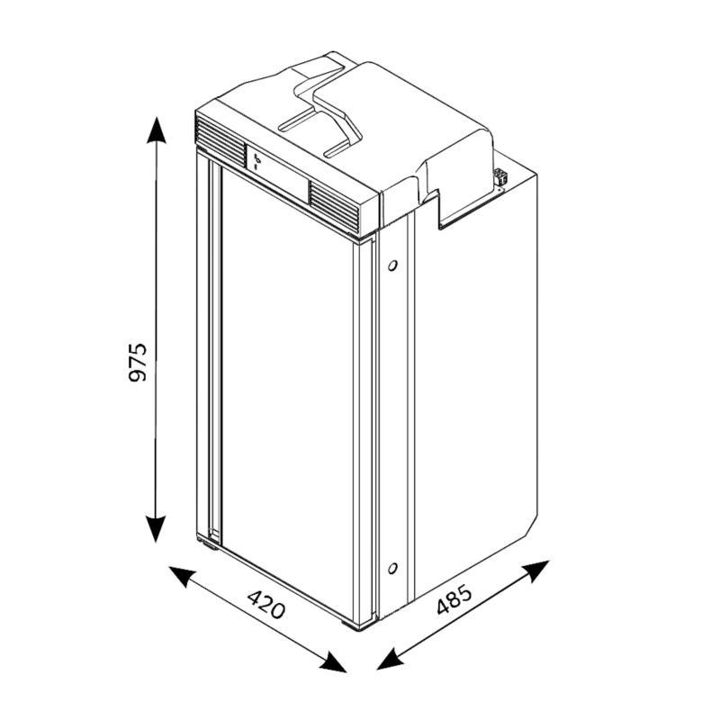 Nevera de puerta 90l dometic rc 10.4t 90