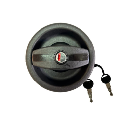 Cerradura puerta redonda negra Ø93 mm apertura derecha