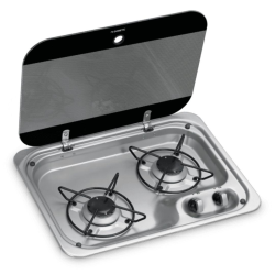 RÉchaud inox 2 feux 450x325mm