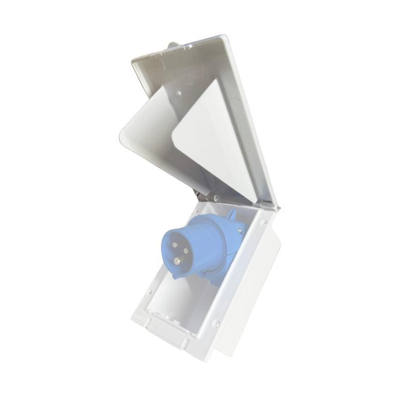 Tapa toma corriente 220v rectangular cee