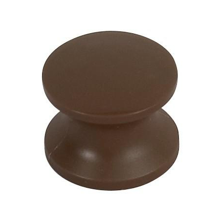 Brown threaded button