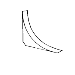 Plastic corner radius 75