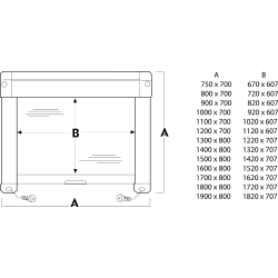 Store cassette gris 800x700mm