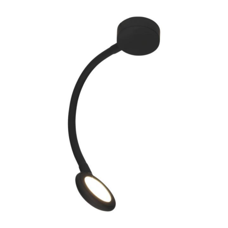 Flexible black silicone LED spotlight