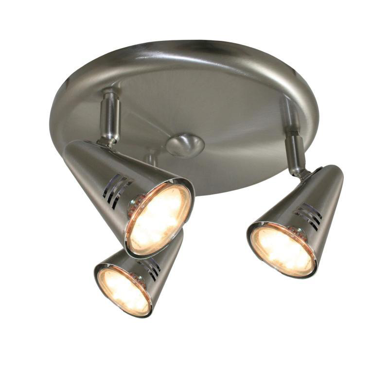 Plafoniera Tommy/Jesper con 3 faretti LED cromati