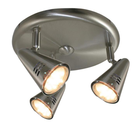 Plafon Tommy/Jesper com 3 focos LED cromados