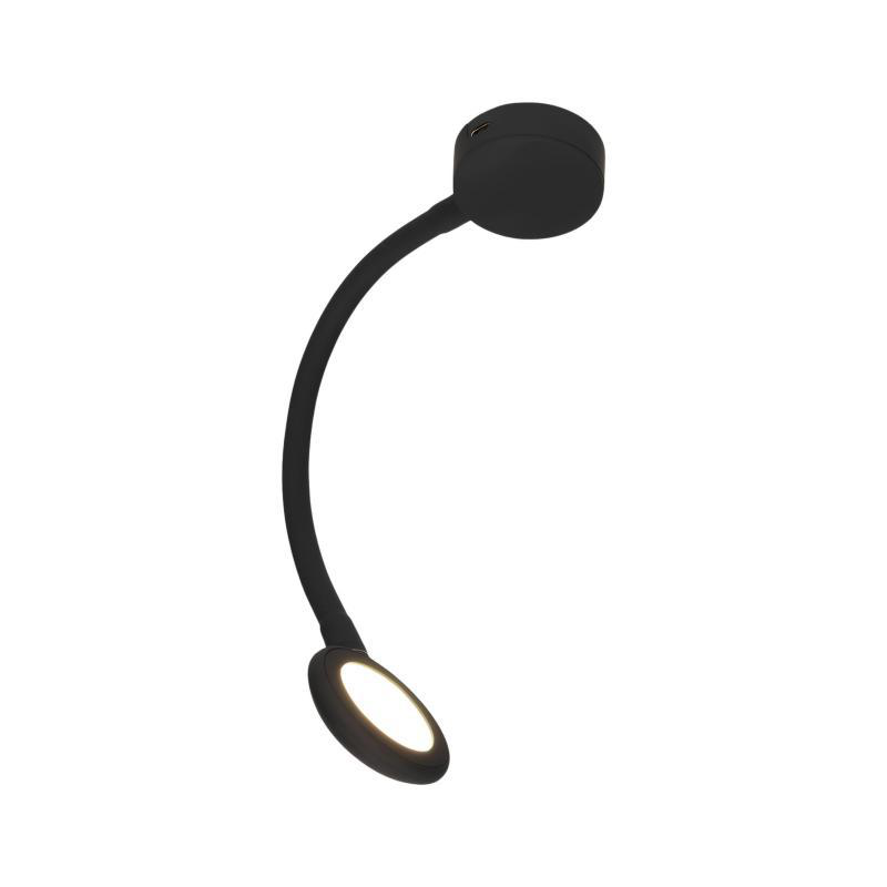 Foco flexible encendido tÁctil led silicona negro con usb c