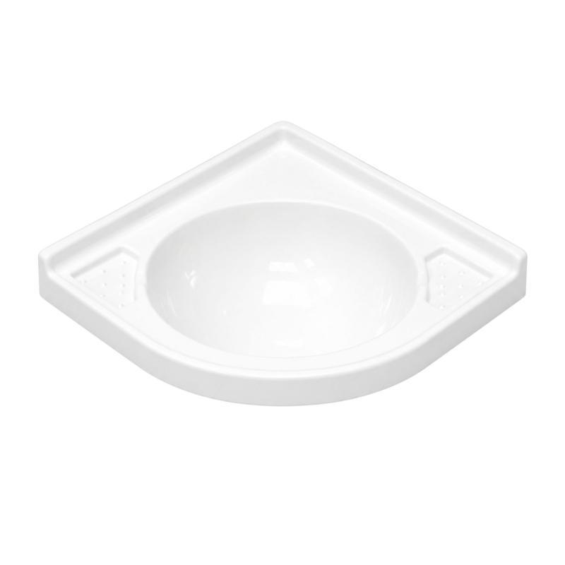 Eckwaschbecken oval weiß