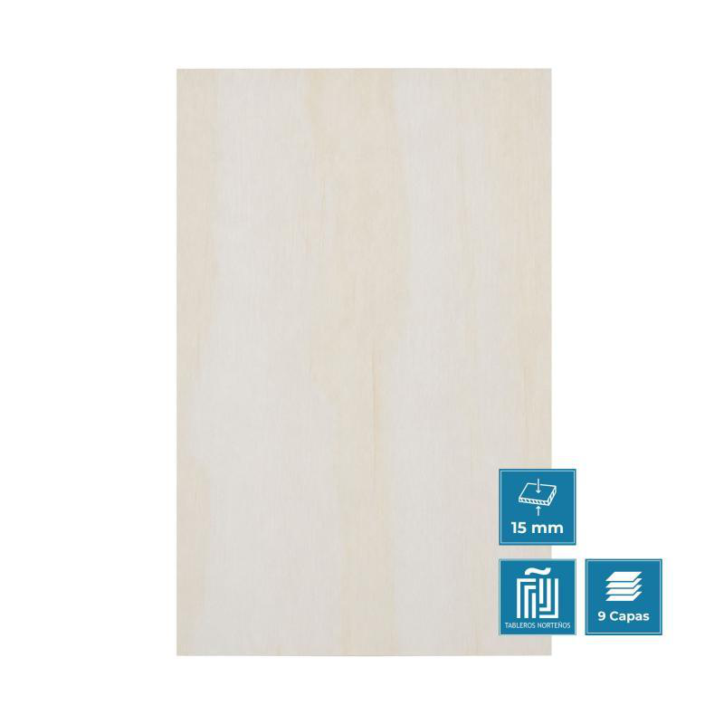 Tablero de madera crudo 15mm (2440 x 1220 mm)