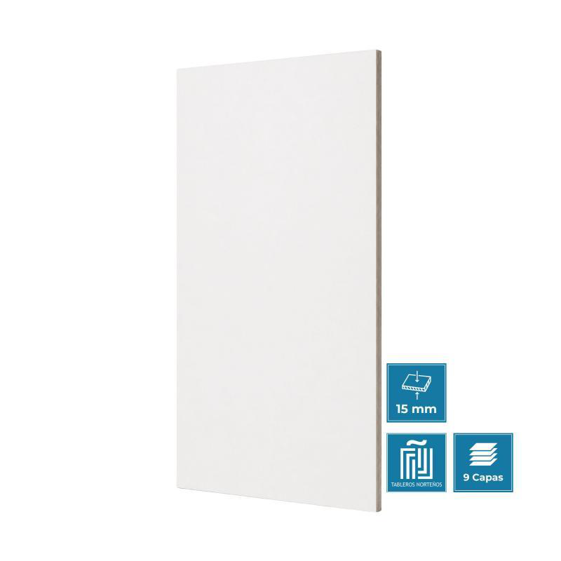 Tablero de madera hpl 15mm blanco mate (2440 x 1220 mm)
