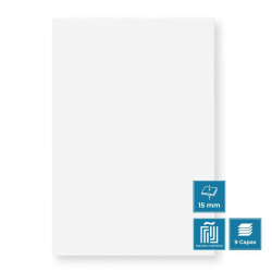 Tablero de madera hpl 15mm blanco mate (2440 x 1220 mm)