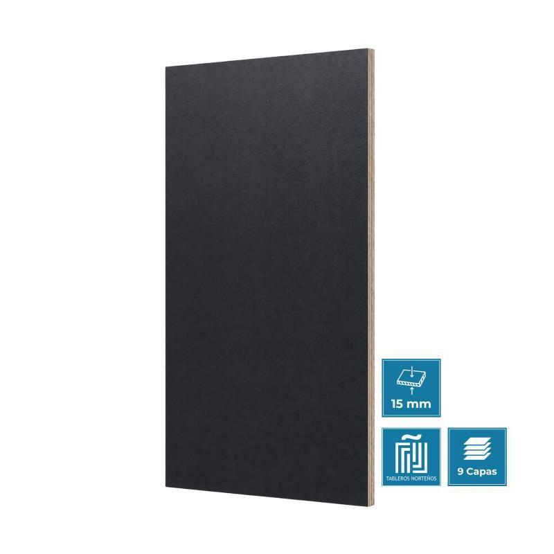 Tablero de madera hpl 15mm negro mate (2440 x 1220 mm)