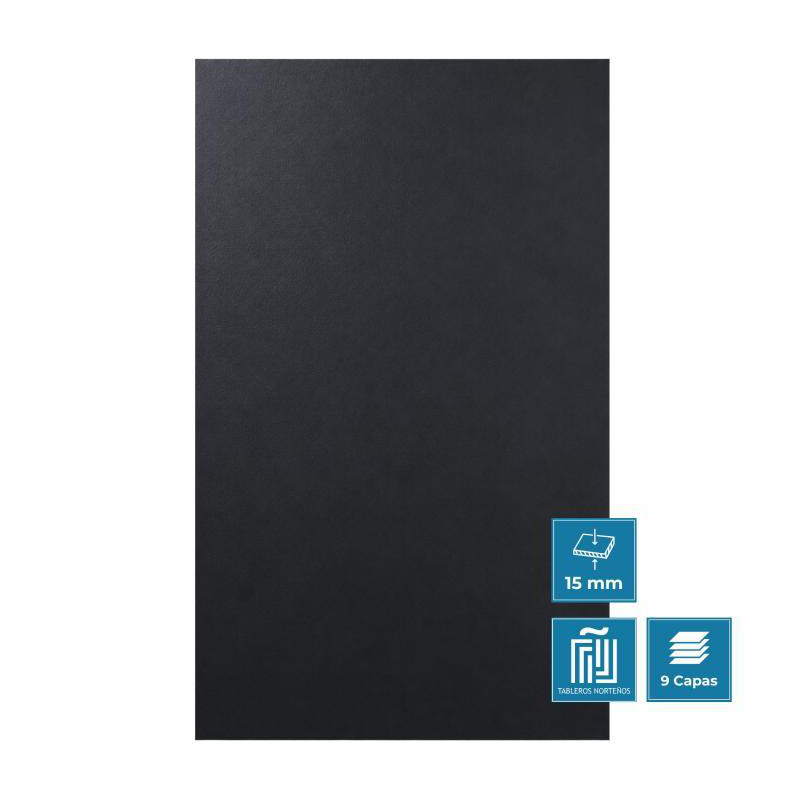 Tablero de madera hpl 15mm negro mate (2440 x 1220 mm)