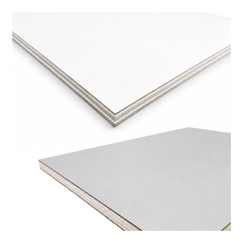 Tablero de madera hpl 5mm blanco/cemento (2440 x 1220 mm)