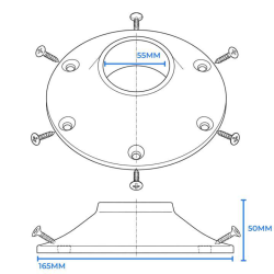 Base superficie aluminio