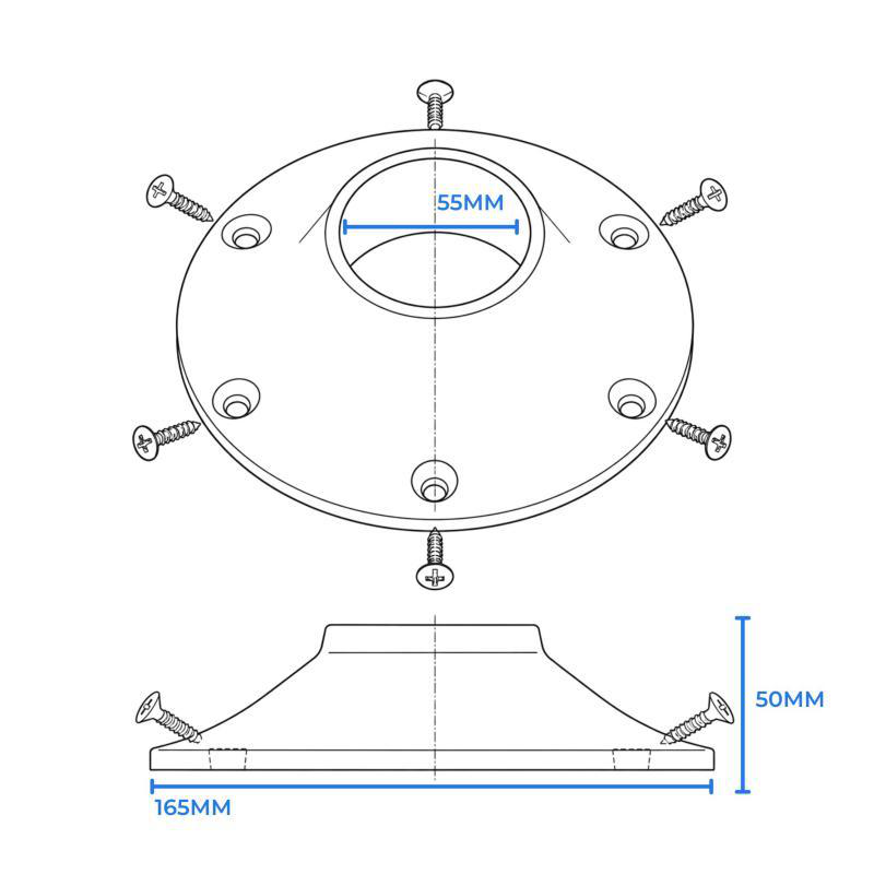 Basis mit aluminiumoberflÄche