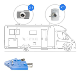 Kit cerradura puerta imc habitÁculo + 1 cerradura portÓn (llaves iguales)
