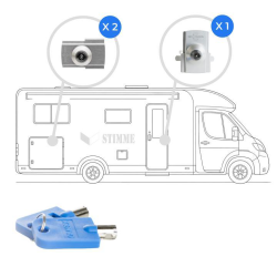 Kit cerradura puerta imc habitÁculo + 2 cerraduras portÓn (llaves iguales)