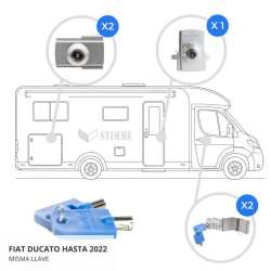 Kit cerraduras autocaravana imc fiat ducato hasta 2022 habitÁculo + 2 cabina + 2 portÓn (llaves iguales)