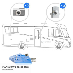 Kit para autocaravana integral 2 puertas + 2 portones (llaves iguales)