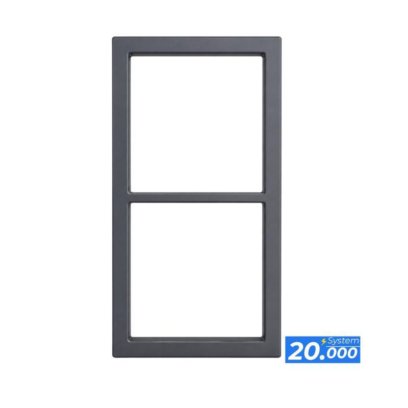 Marco doble gris oscuro (sistema 20.000)